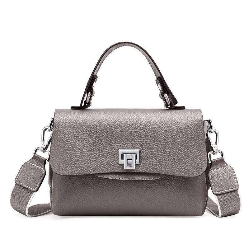 Bolsa feminina de couro com alça adicional - Zency