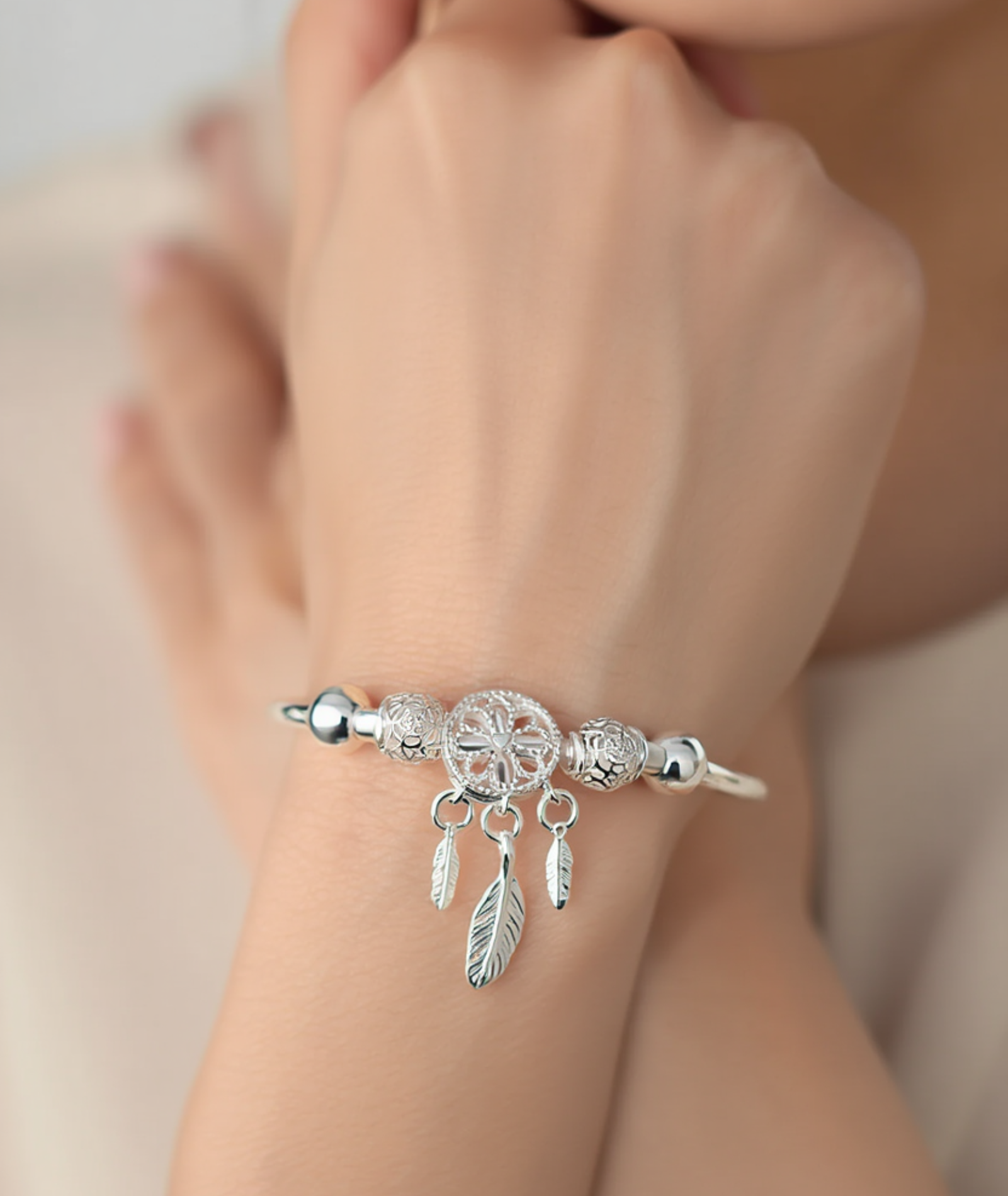 Pulseira feminina de prata 925 esterlina - Pacha