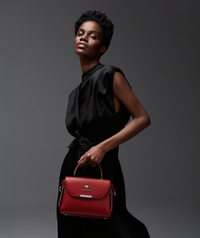 Bolsa feminina de couro genuíno elegante - Theá