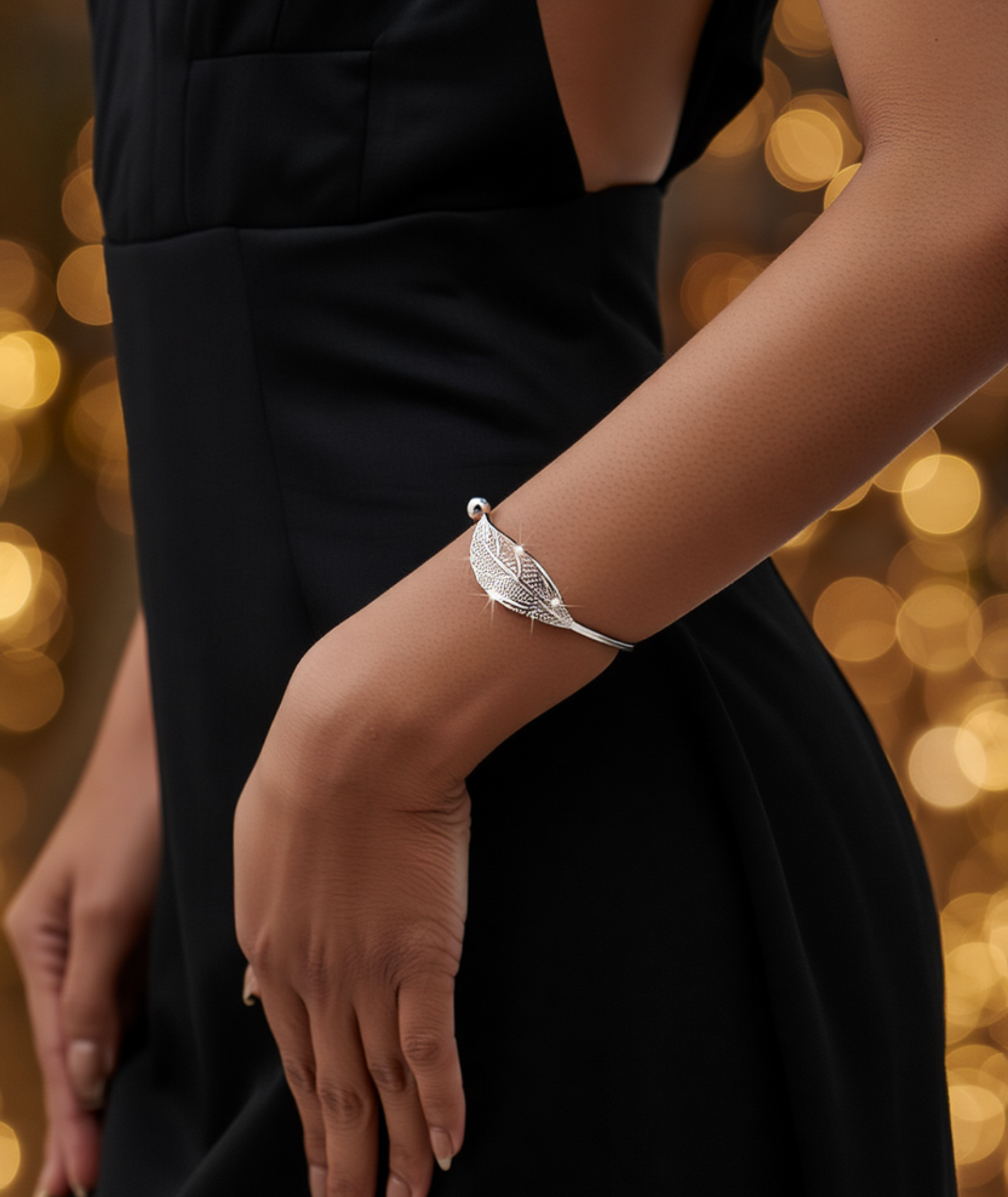 Bracelete feminino em prata 925 - Feuille