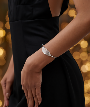 Bracelete feminino em prata 925 - Feuille