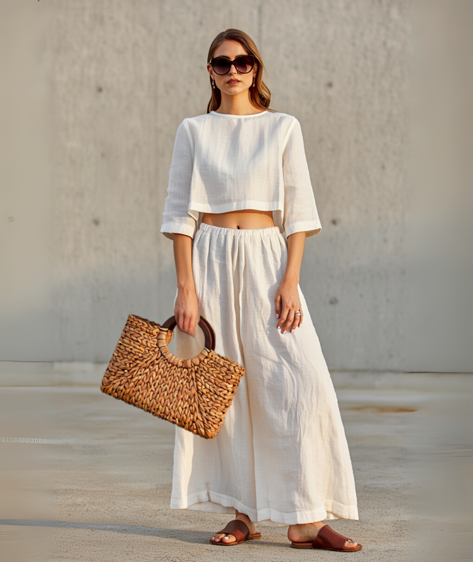 Bolsa feminina estilo ratan moda praia verão