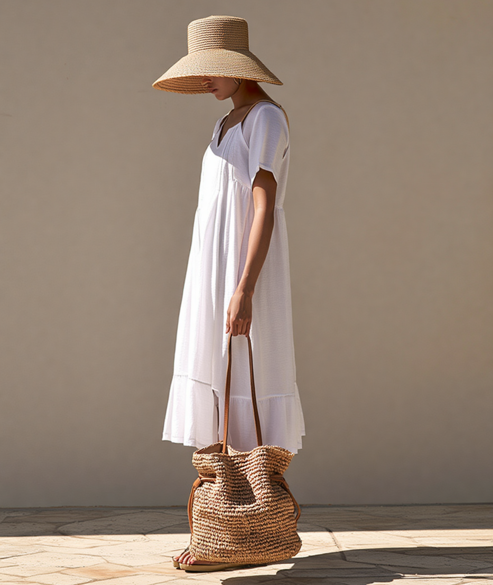 Bolsa feminina palha de praia - Morena