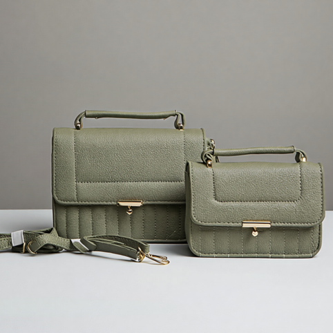 Kit com 2 bolsas de couro com alça adicional - Essencial