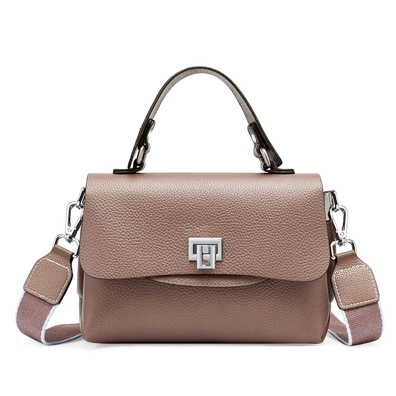 Bolsa feminina de couro com alça adicional - Zency