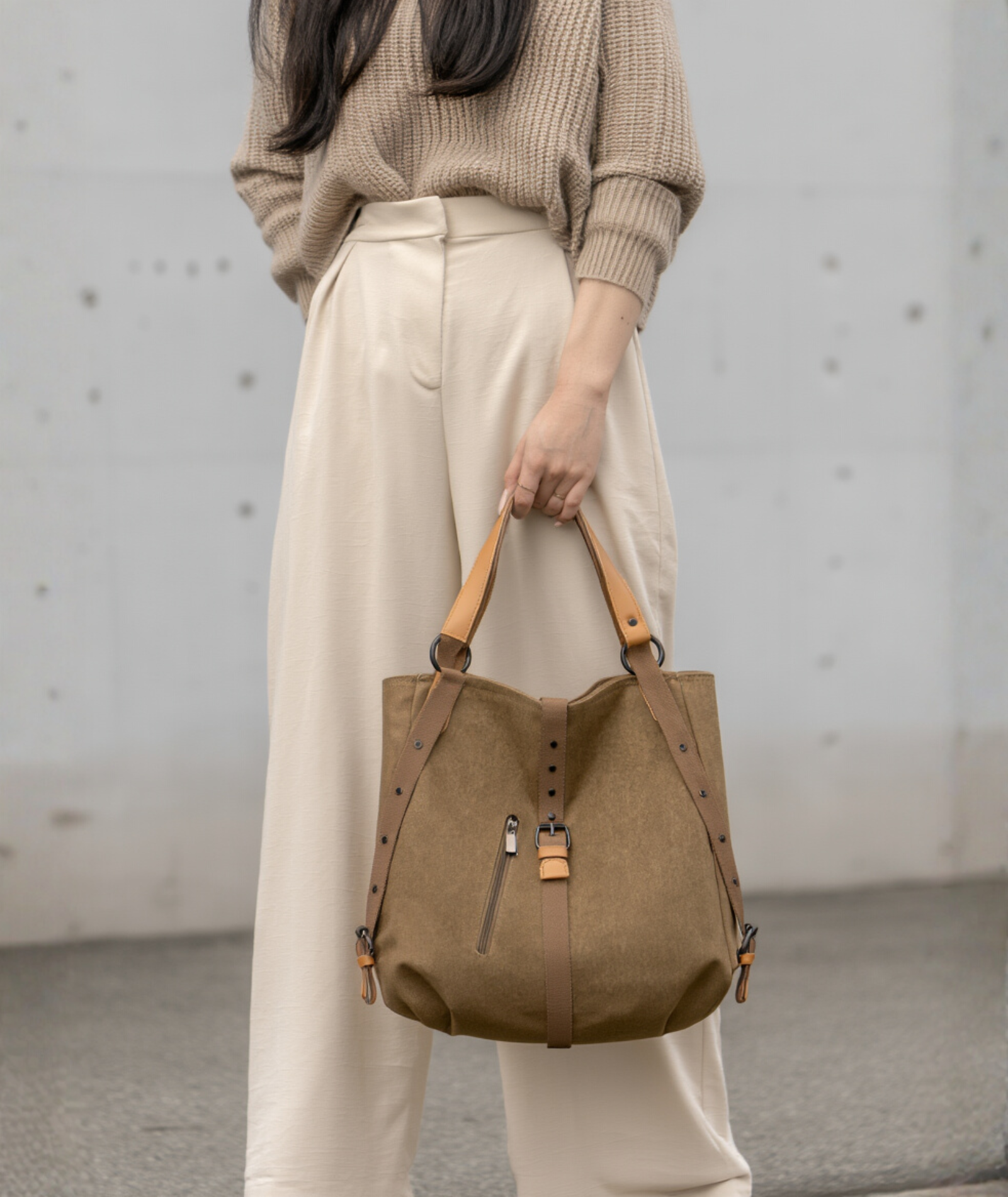 Bolsa e mochila feminina de lona - Wonder