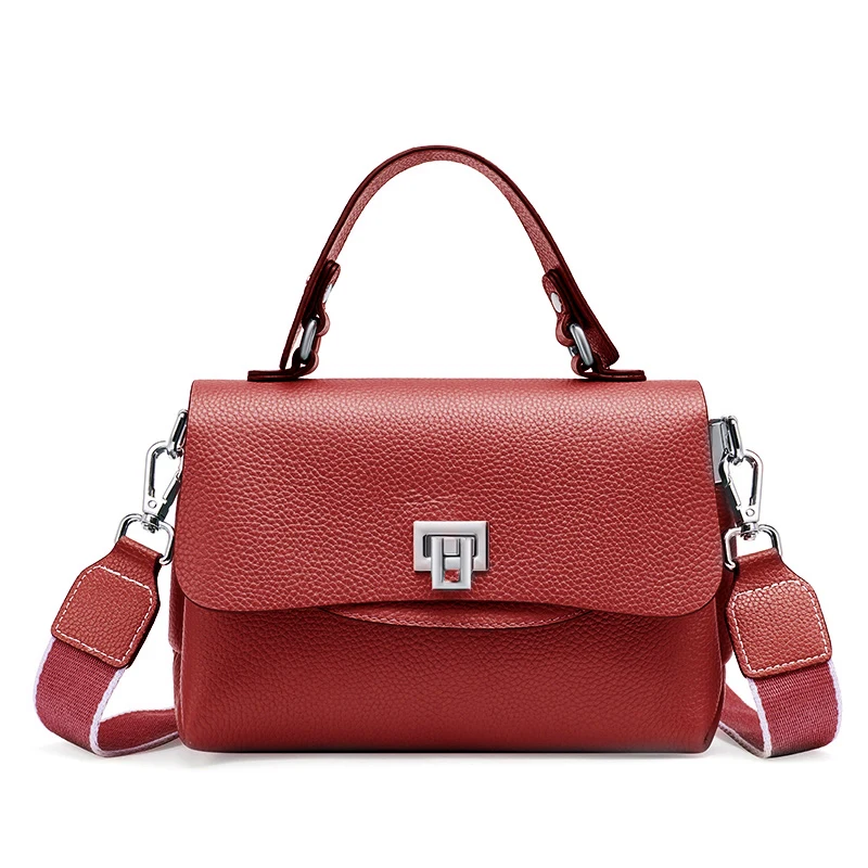 Bolsa feminina de couro com alça adicional - Zency