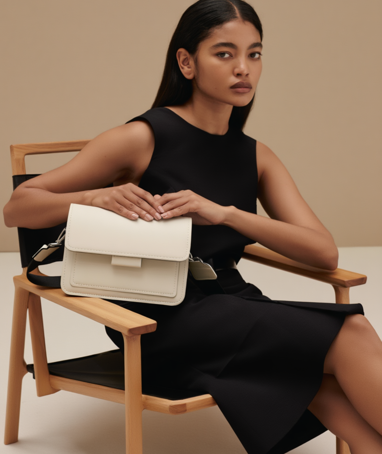 Bolsa feminina de ombro couro ecológico - Carré