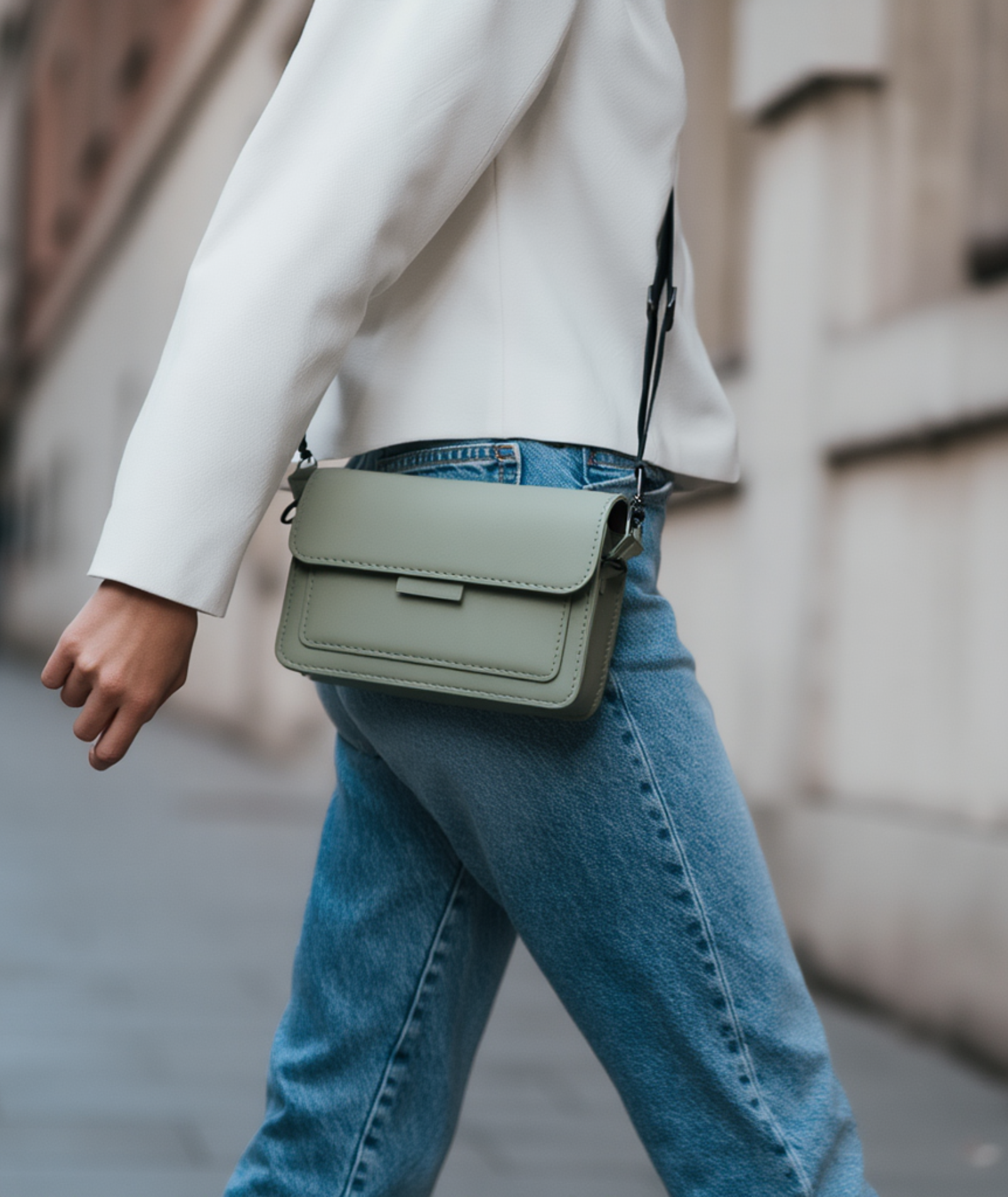 Bolsa feminina de ombro couro ecológico - Carré