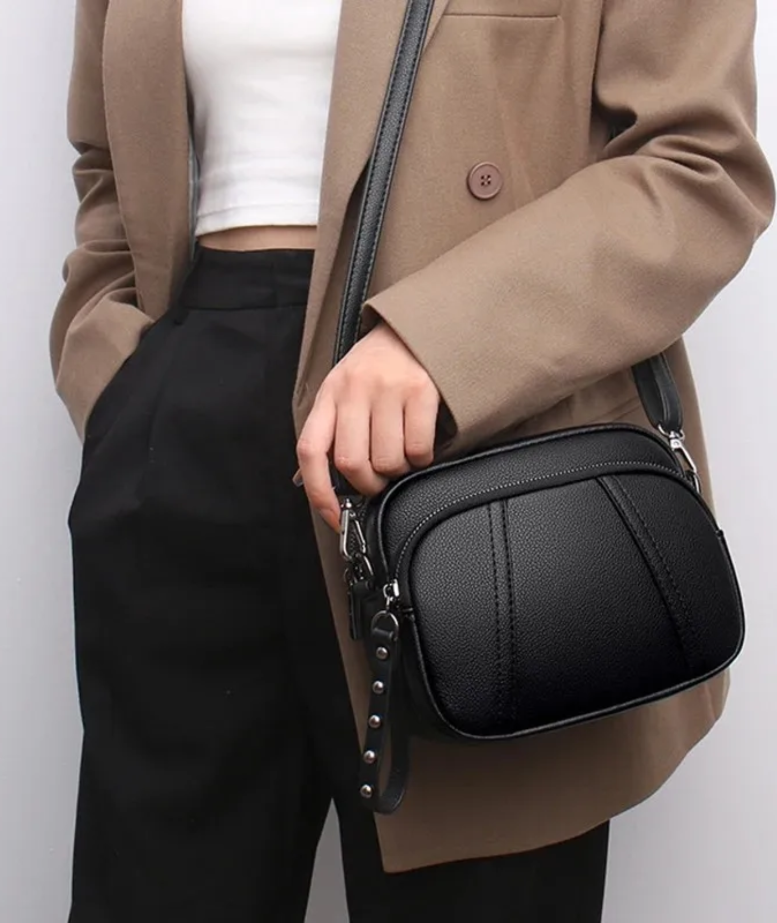 Bolsa feminina de couro - Rock Girl