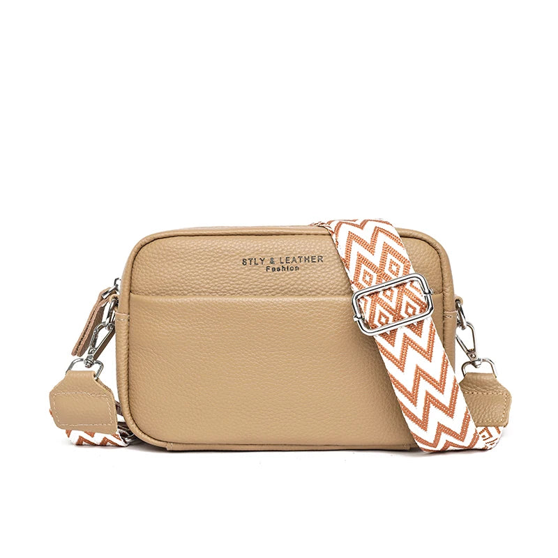 Bolsa feminina de ombro couro colors alça mosaico
