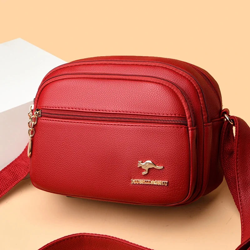 Bolsa feminina de couro genuíno crossbody - Lilit
